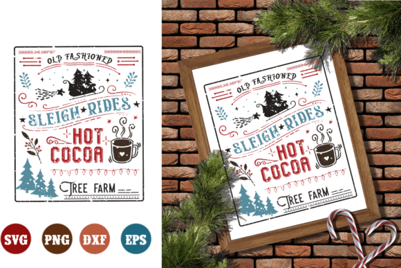 Download Old Fashioned Sleigh Rides Hot Cocoa SVG - Old fashioned Collection