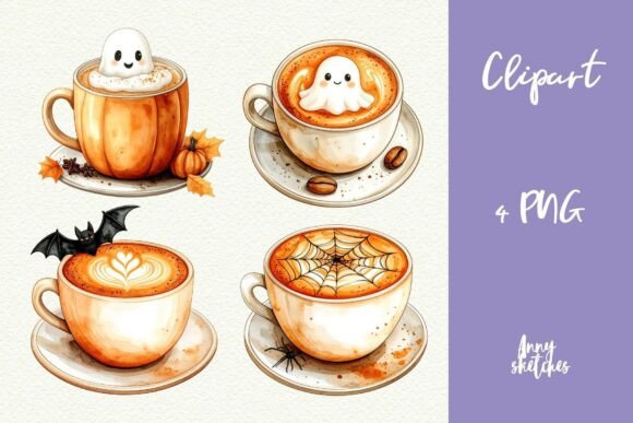 Download Pumpkin Spice Latte PNG Halloween Ghost - Latte Collection