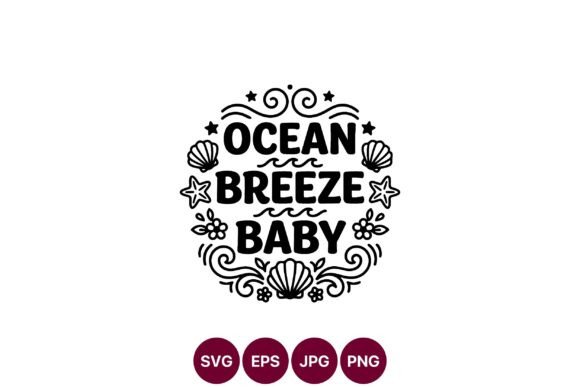 Download Ocean Breeze Baby Seashell Lettering - Premium Resources