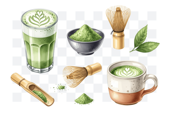 Download Matcha Latte Bundle PNG Clipart - Latte Collection