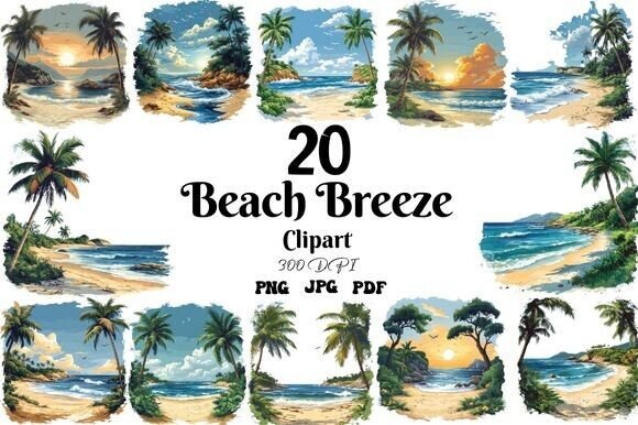 Download Beach Breeze Clipart Set - Premium Resources